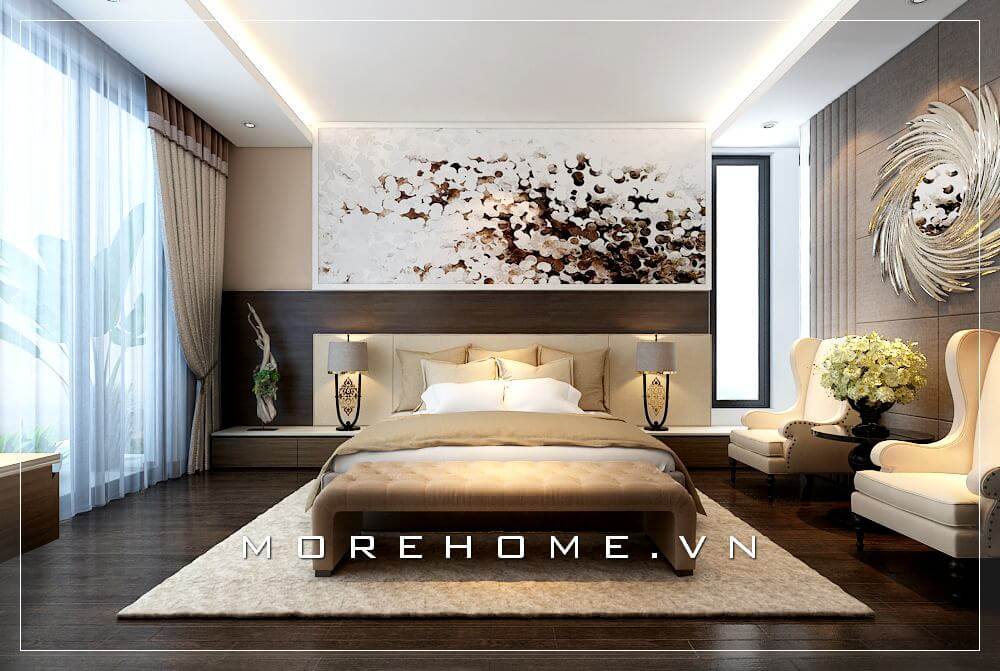 Thiết kế phòng ngủ biệt thự hiện đại